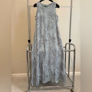 Ralph Lauren Powder Blue Floral Maxi Dress